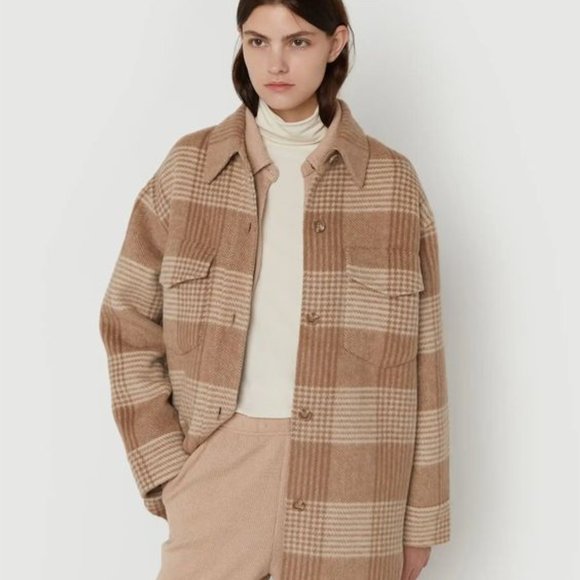 Oak and Fort Plaid wool blend shacket XXS/XSmall NWT New With Tags - Picture 1 of 8